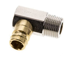 Brass DN 9 Mold Coupling Plug R 3/8 inch Male Threads 90-deg
