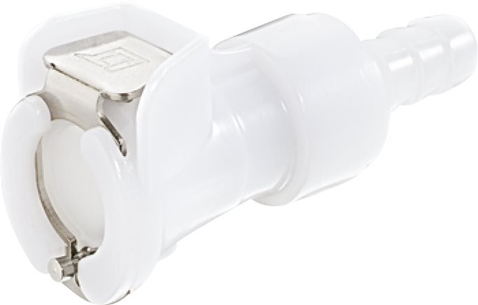 POM DN 6.4 Linktech Coupling Socket 6.4 mm Hose Pillar Double Shut-Off 40 Series