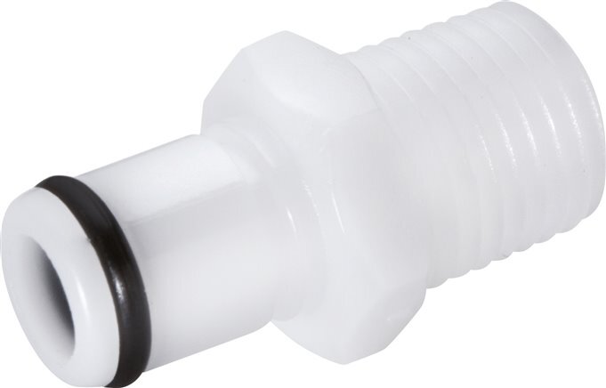 POM DN 6.4 Linktech Coupling Plug R 3/8 inch Male Threads 40 Series