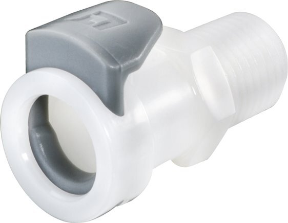 POM DN 6.4 Linktech Coupling Socket 1/4 inch Male NPT Threads Double Shut-Off 50 Series