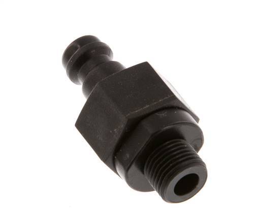 POM DN 5 Coupling Plug G 1/8 inch Male Threads Double Shut-Off