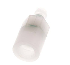 PVDF DN 5 Coupling Plug G 1/4 inch Female Threads Double Shut-Off