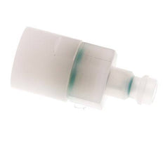 PVDF DN 5 Coupling Plug G 1/4 inch Female Threads Double Shut-Off