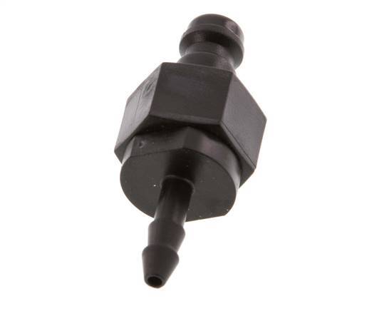 POM DN 5 Coupling Plug 4 mm Hose Pillar Double Shut-Off