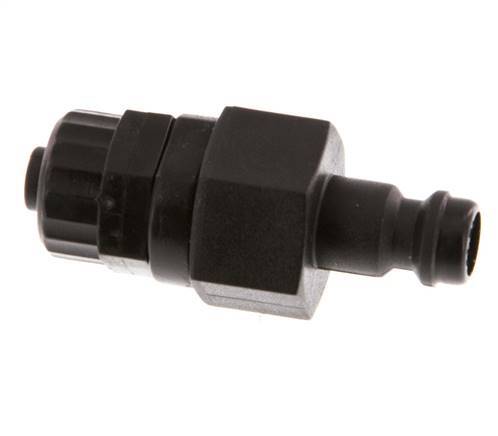 POM DN 5 Coupling Plug 6x8 mm Union Nut Double Shut-Off