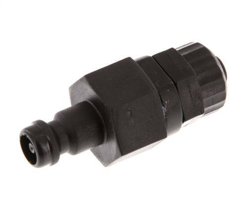POM DN 5 Coupling Plug 6x8 mm Union Nut Double Shut-Off