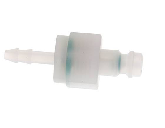 PVDF DN 5 Coupling Plug 4 mm Hose Pillar Double Shut-Off