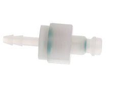 PVDF DN 5 Coupling Plug 4 mm Hose Pillar Double Shut-Off