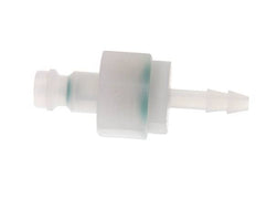 PVDF DN 5 Coupling Plug 4 mm Hose Pillar Double Shut-Off