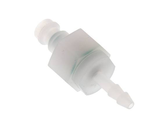 PVDF DN 5 Coupling Plug 4 mm Hose Pillar Double Shut-Off