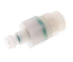 PVDF DN 5 Coupling Plug 6x8 mm Union Nut Double Shut-Off