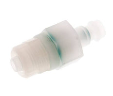 PVDF DN 5 Coupling Plug 6x8 mm Union Nut Double Shut-Off