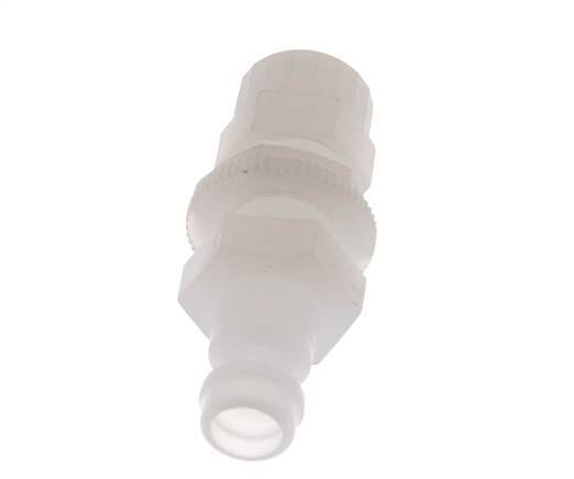 PVDF DN 5 Coupling Plug 4x6 mm Union Nut Bulkhead