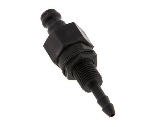 POM DN 5 Coupling Plug 4 mm Hose Pillar Bulkhead Double Shut-Off