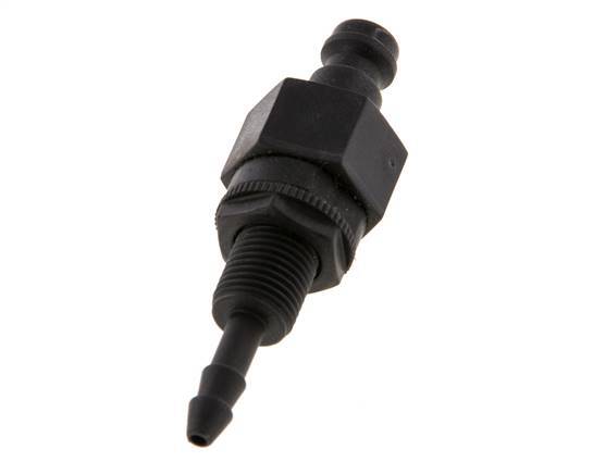 POM DN 5 Coupling Plug 4 mm Hose Pillar Bulkhead Double Shut-Off