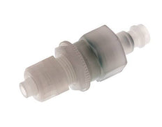 PVDF DN 5 Coupling Plug 6x8 mm Union Nut Bulkhead Double Shut-Off