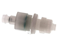PVDF DN 5 Coupling Plug 6x8 mm Union Nut Bulkhead Double Shut-Off