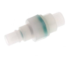 PVDF DN 7.2 Coupling Plug G 1/4 inch Male Threads Double Shut-Off