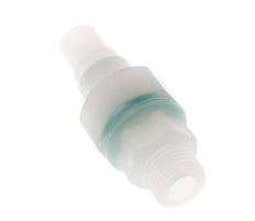 PVDF DN 7.2 Coupling Plug G 1/4 inch Male Threads Double Shut-Off