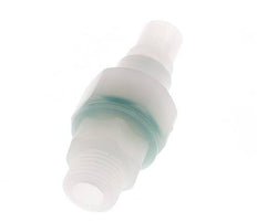 PVDF DN 7.2 Coupling Plug G 1/4 inch Male Threads Double Shut-Off
