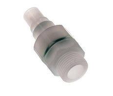 PVDF DN 7.2 Coupling Plug G 3/8 inch Male Threads Double Shut-Off