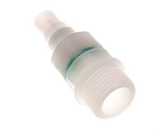 PVDF DN 7.2 Coupling Plug G 1/2 inch Male Threads Double Shut-Off