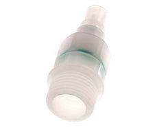 PVDF DN 7.2 Coupling Plug G 1/2 inch Male Threads Double Shut-Off