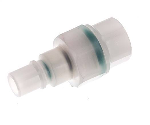 PVDF DN 7.2 Coupling Plug G 1/4 inch Female Threads Double Shut-Off
