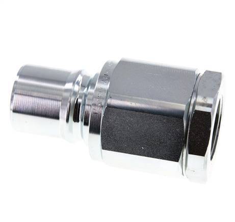 Steel DN 40 Hydraulic Coupling Plug G 1 1/4 inch Female Threads ISO 7241-1 B D 44.5mm