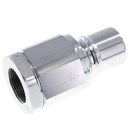 Steel DN 40 Hydraulic Coupling Plug G 1 1/4 inch Female Threads ISO 7241-1 B D 44.5mm