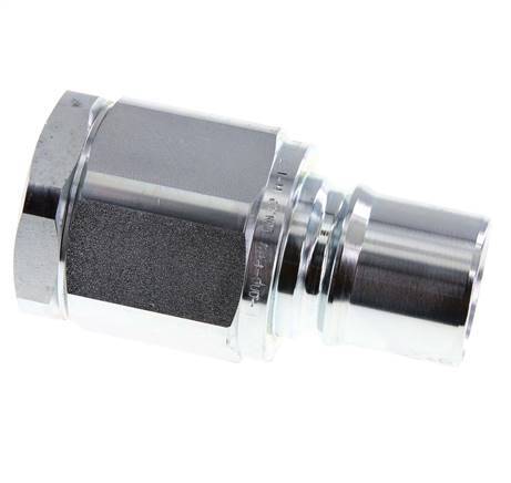 Steel DN 40 Hydraulic Coupling Plug G 1 1/4 inch Female Threads ISO 7241-1 B D 44.5mm