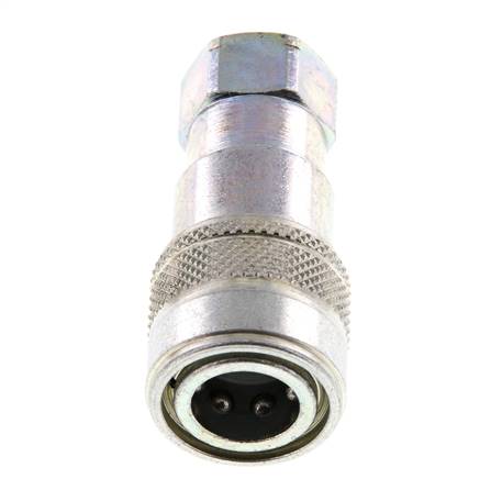 Acoplamiento hidráulico de acero DN 5 Toma de corriente de 1/8 de pulgada hembra NPT Rosca ISO 7241-1 B D 10,9mm