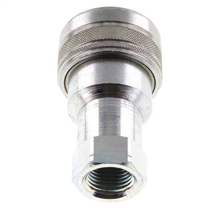 Acero DN 12.5 Acoplamiento hidráulico Enchufe de 1/2 pulgada Hembra NPT Rosca ISO 7241-1 B D 23.5mm