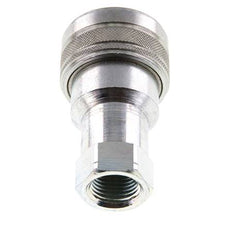 Acero DN 12.5 Acoplamiento hidráulico Enchufe de 1/2 pulgada Hembra NPT Rosca ISO 7241-1 B D 23.5mm