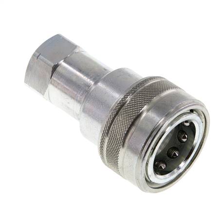 Acero DN 12.5 Acoplamiento hidráulico Enchufe de 1/2 pulgada Hembra NPT Rosca ISO 7241-1 B D 23.5mm