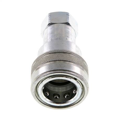 Acero DN 12.5 Acoplamiento hidráulico Enchufe de 1/2 pulgada Hembra NPT Rosca ISO 7241-1 B D 23.5mm