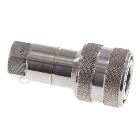 Stainless Steel DN 5 Hydraulic Coupling Socket G 1/8 inch Female Threads ISO 7241-1 B D 10.9mm