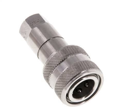 Stainless Steel DN 5 Hydraulic Coupling Socket G 1/8 inch Female Threads ISO 7241-1 B D 10.9mm