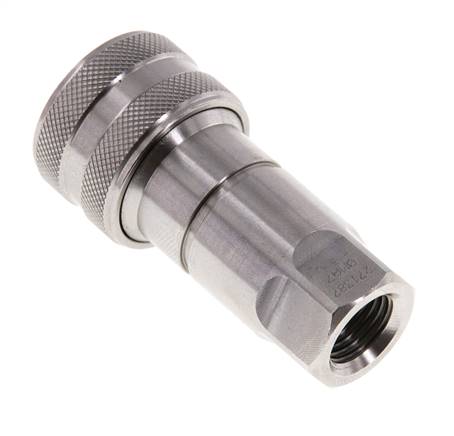 Acoplamiento hidráulico de acero inoxidable DN 6.3 Enchufe G 1/4 pulgadas rosca hembra ISO 7241-1 B D 14.2mm