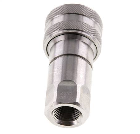 Acoplamiento hidráulico de acero inoxidable DN 6.3 Enchufe G 1/4 pulgadas rosca hembra ISO 7241-1 B D 14.2mm