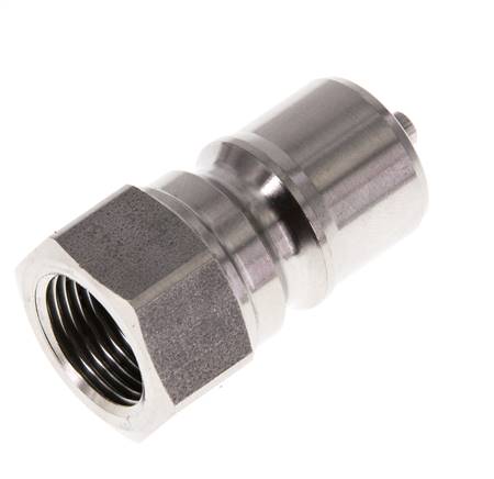 Acoplamiento hidráulico de acero inoxidable DN 10 Tapón G 3/8 pulgadas rosca hembra ISO 7241-1 B D 19,1mm