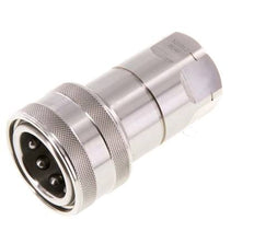 Acoplamiento hidráulico de acero inoxidable DN 12,5 con rosca NPT hembra de 1/2 pulgada ISO 7241-1 B D 23,5mm