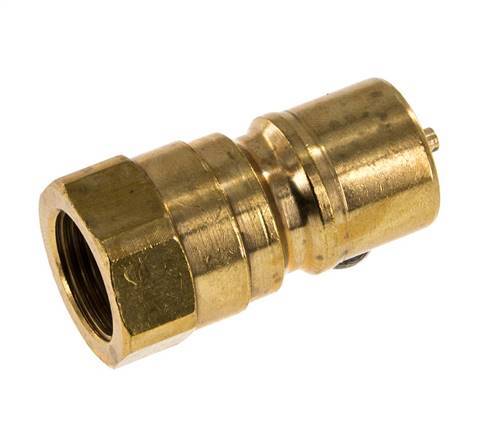 Brass DN 10 Hydraulic Coupling Plug G 3/8 inch Female Threads ISO 7241-1 B D 19.1mm