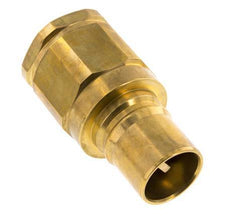 Brass DN 40 Hydraulic Coupling Plug G 1 1/4 inch Female Threads ISO 7241-1 B D 44.5mm