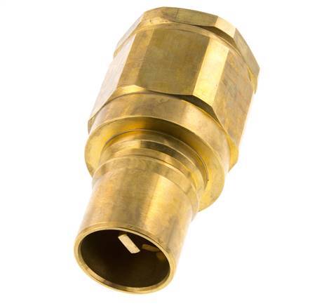 Brass DN 40 Hydraulic Coupling Plug G 1 1/4 inch Female Threads ISO 7241-1 B D 44.5mm