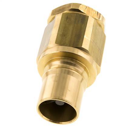Brass DN 40 Hydraulic Coupling Plug G 1 1/2 inch Female Threads ISO 7241-1 B D 44.5mm