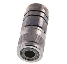 Steel DN 10 Flat Face Hydraulic Socket G 3/8 inch Female Threads ISO 16028 D 19.7mm