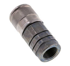 Steel DN 10 Flat Face Hydraulic Socket G 1/2 inch Female Threads ISO 16028 D 19.7mm