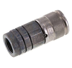 Steel DN 10 Flat Face Hydraulic Socket G 1/2 inch Female Threads ISO 16028 D 19.7mm
