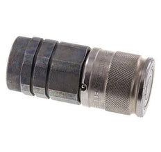 Steel DN 10 Flat Face Hydraulic Socket G 1/2 inch Female Threads ISO 16028 D 19.7mm